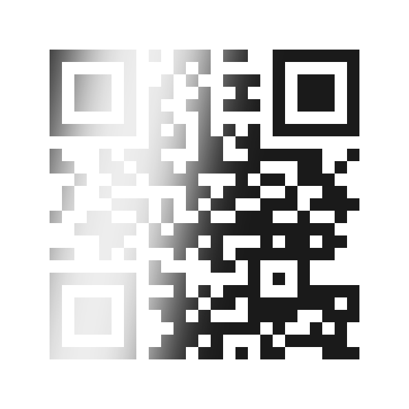The same QR code with a bright streak of glare washing out its left side