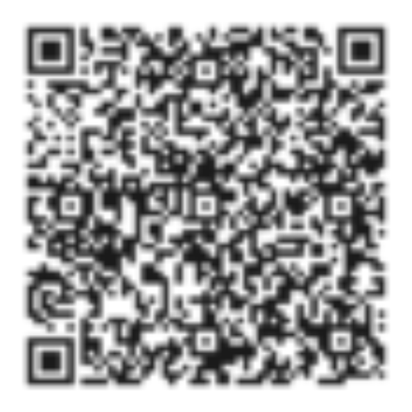 The same QR code blurred after being shrunk for a post and enlarged again